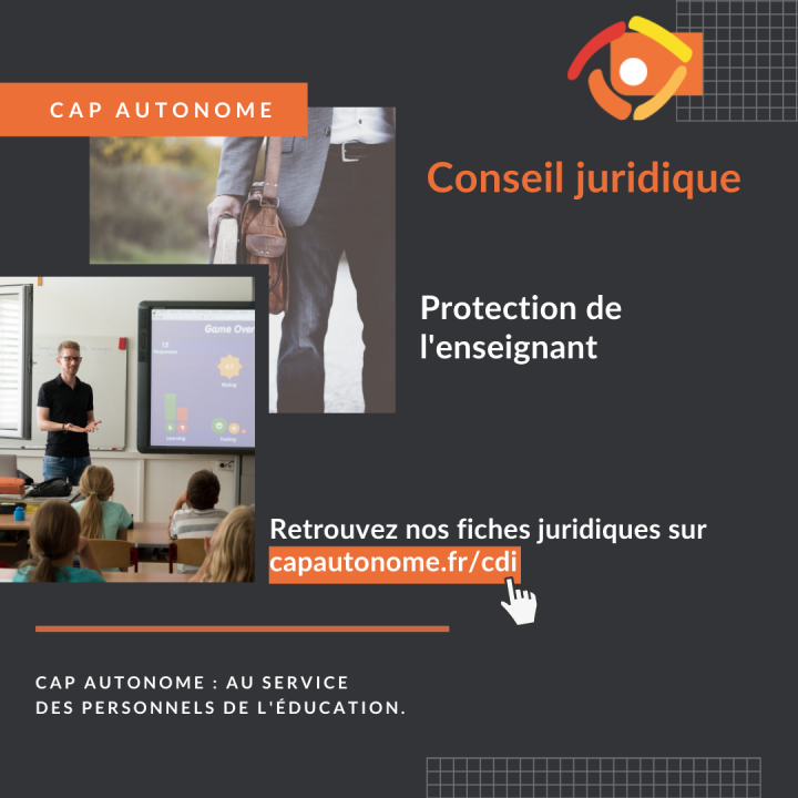 Protection de l'enseignant - Cap Autonome