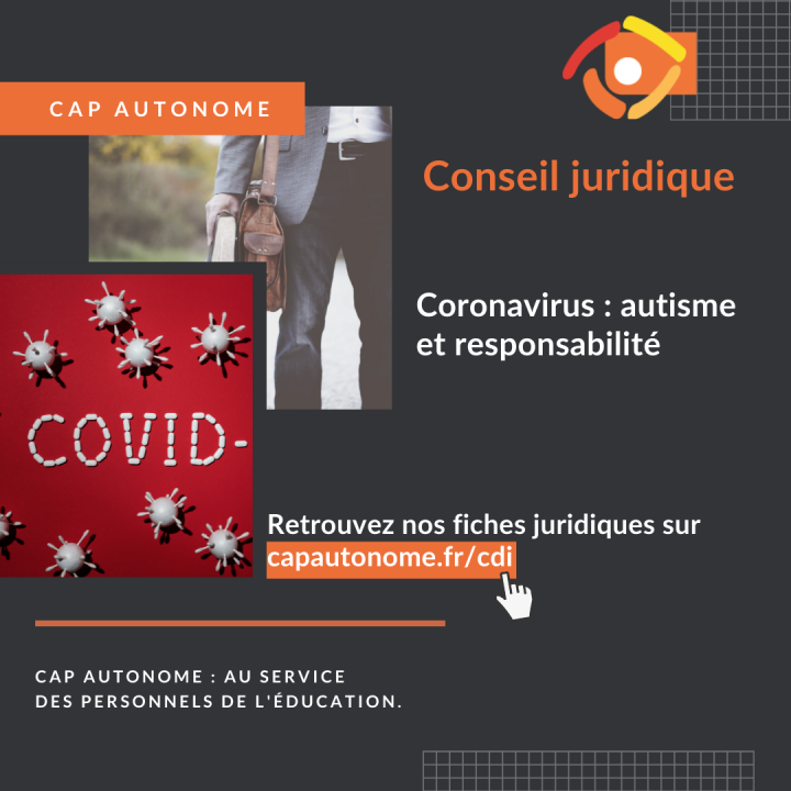 Handicap et covid-19 : responsabilité de l'enseignant - Cap Autonome