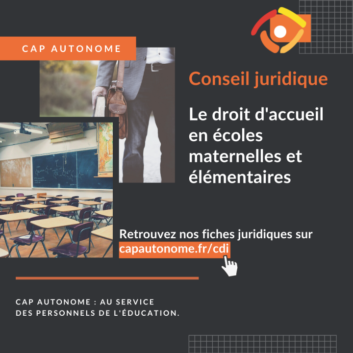 Le droit d'accueil en écoles maternelles et élémentaires - Cap Autonome