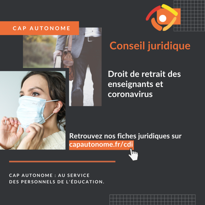 Droit de retrait des enseignants et coronavirus - Cap Autonome